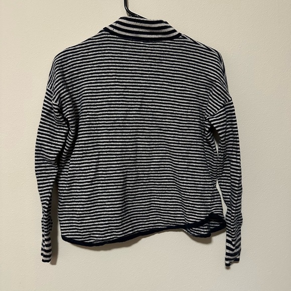 Madewell Stripe-Mix Ashbury Mockneck Sweater merino wool blend size small MC187 - Picture 7 of 7